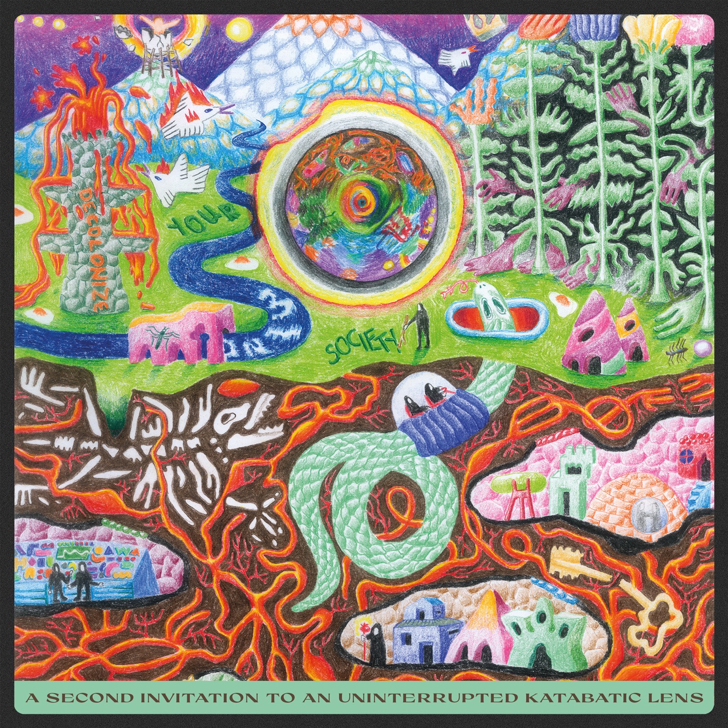 HRLP2241 Decolonize Your Mind Society &ndash; A Second Invitation To An Uninterrupted Katabatic Lens / 100pcs ser no. Limited, Clear